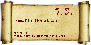 Tempfli Dorottya névjegykártya